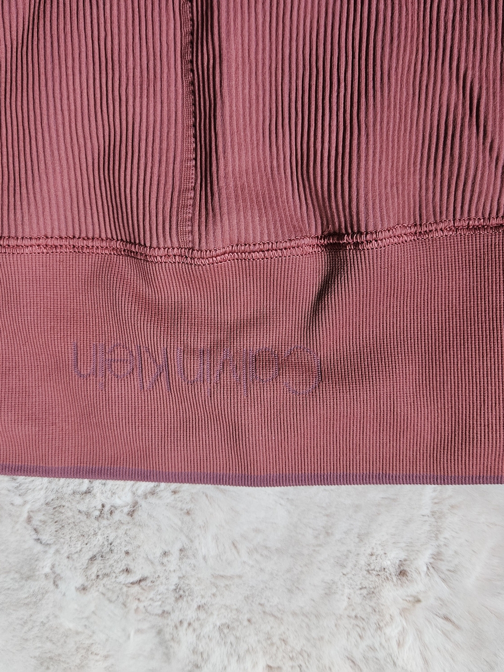 CK Seamless High-Waist Ribbed Leggings - Dusty Rose - Picture 6 of 16